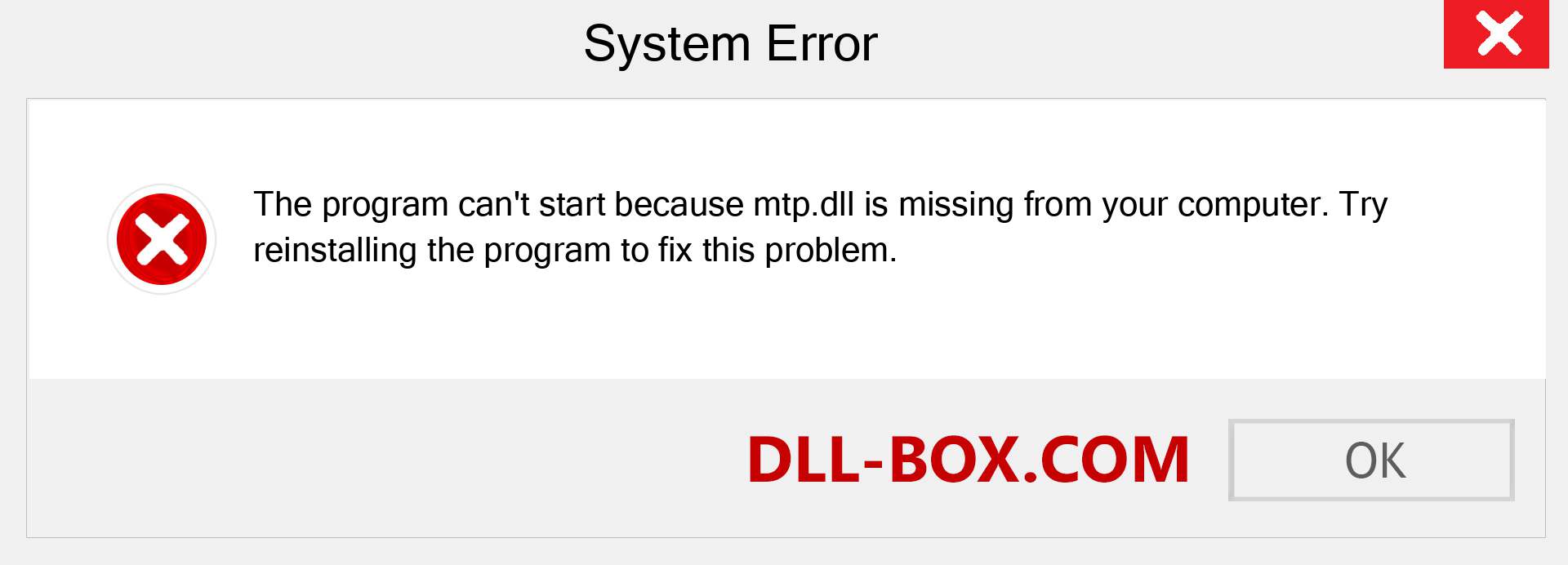  mtp.dll file is missing?. Download for Windows 7, 8, 10 - Fix  mtp dll Missing Error on Windows, photos, images